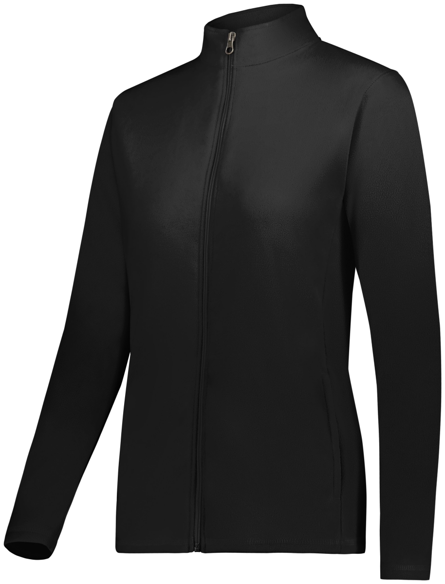 6862.080.L Ladies Micro-Lite Fleece Full-Zip Jacket, Black - Large