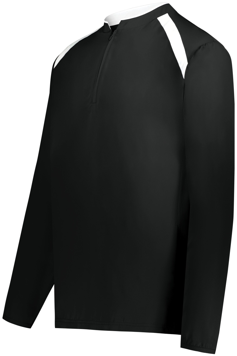 229695.420.S Youth Clubhouse Pullover, Black & White - Small