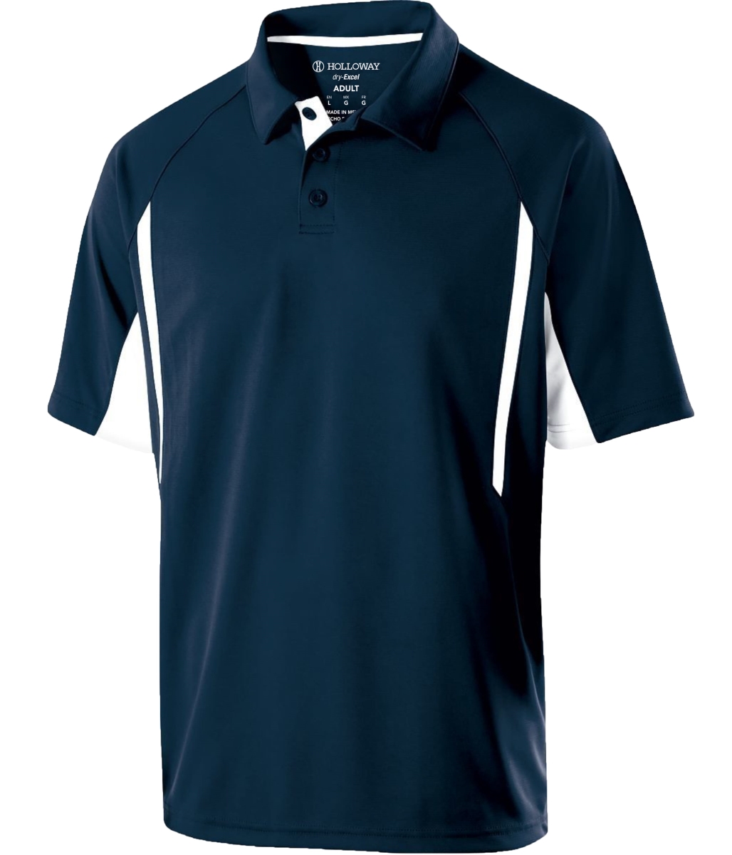 222530.301.M Avenger Polo T-Shirt, Navy & White - Medium