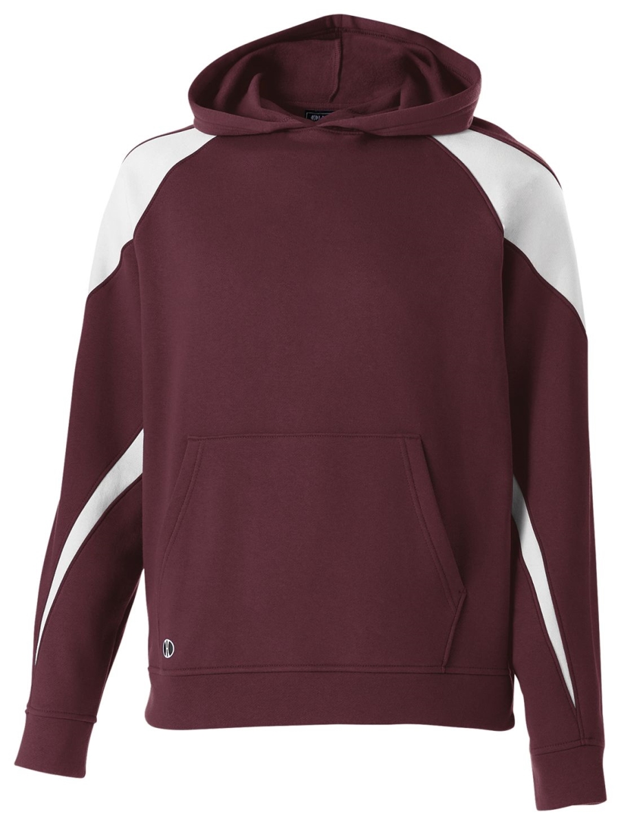 229646.380.M Youth Prospect Hoodie, Maroon & White - Medium