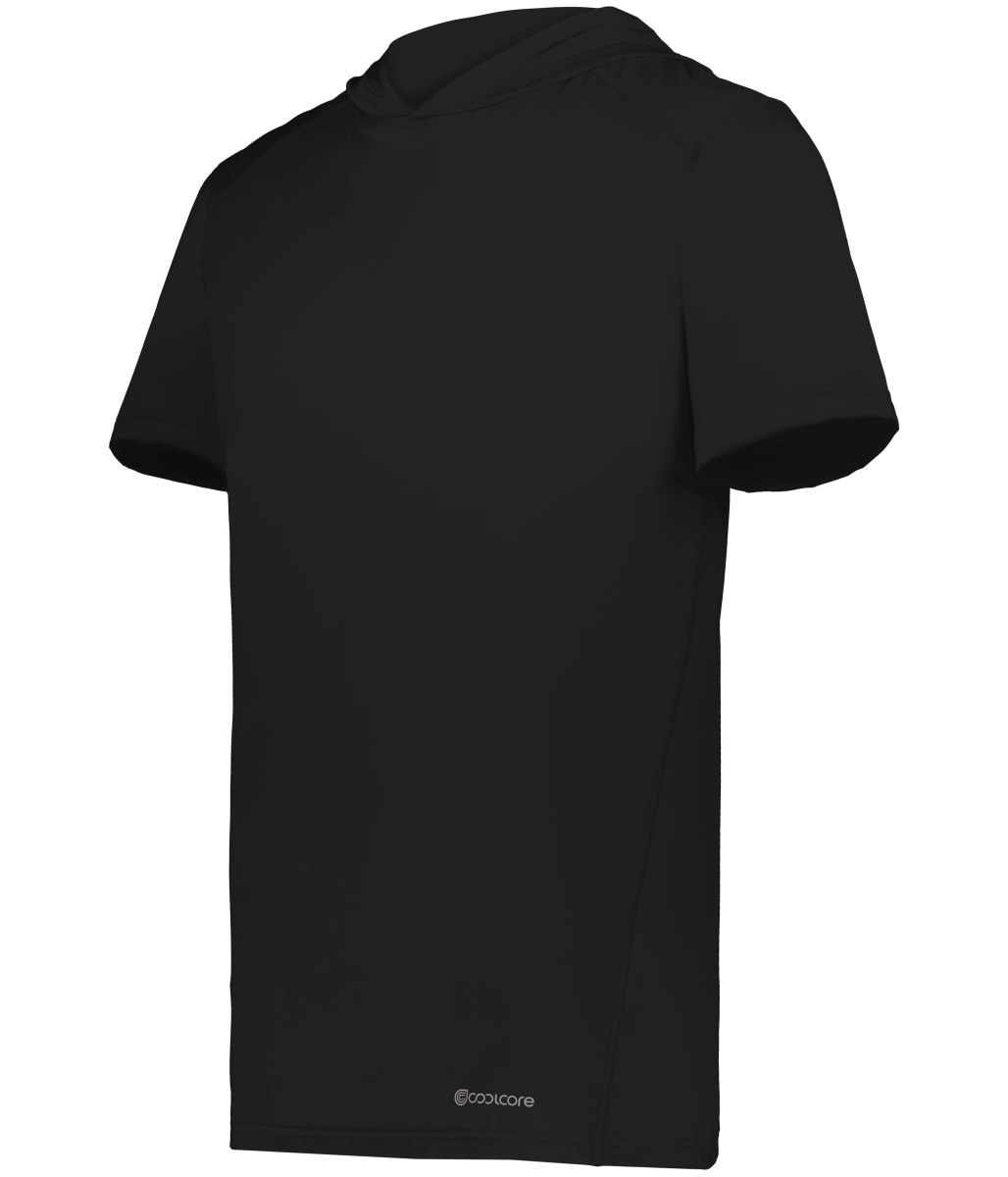 222142.080.S Short Sleeve Hoodie, Black - Small