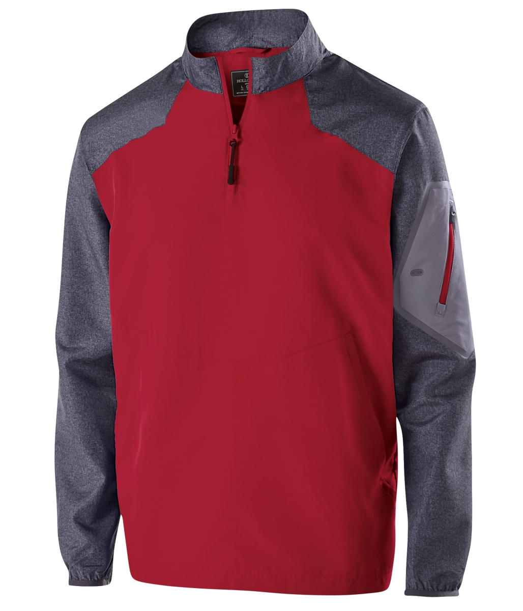 229155.H01.4XL Raider Pullover, Carbon Print & Scarlet - 4XL