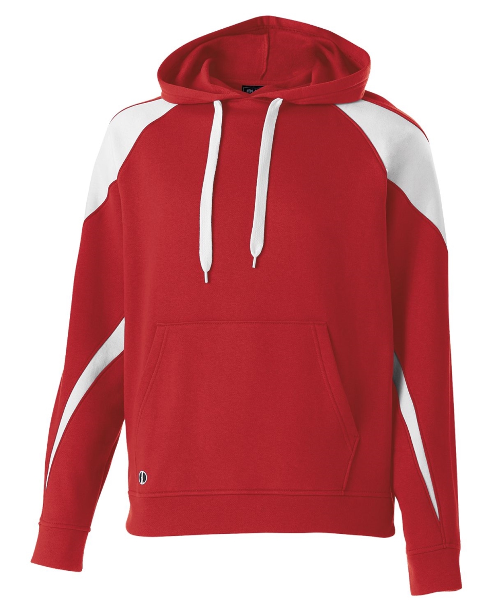 229546.408.M Prospect Hoodie, Scarlet & White - Medium
