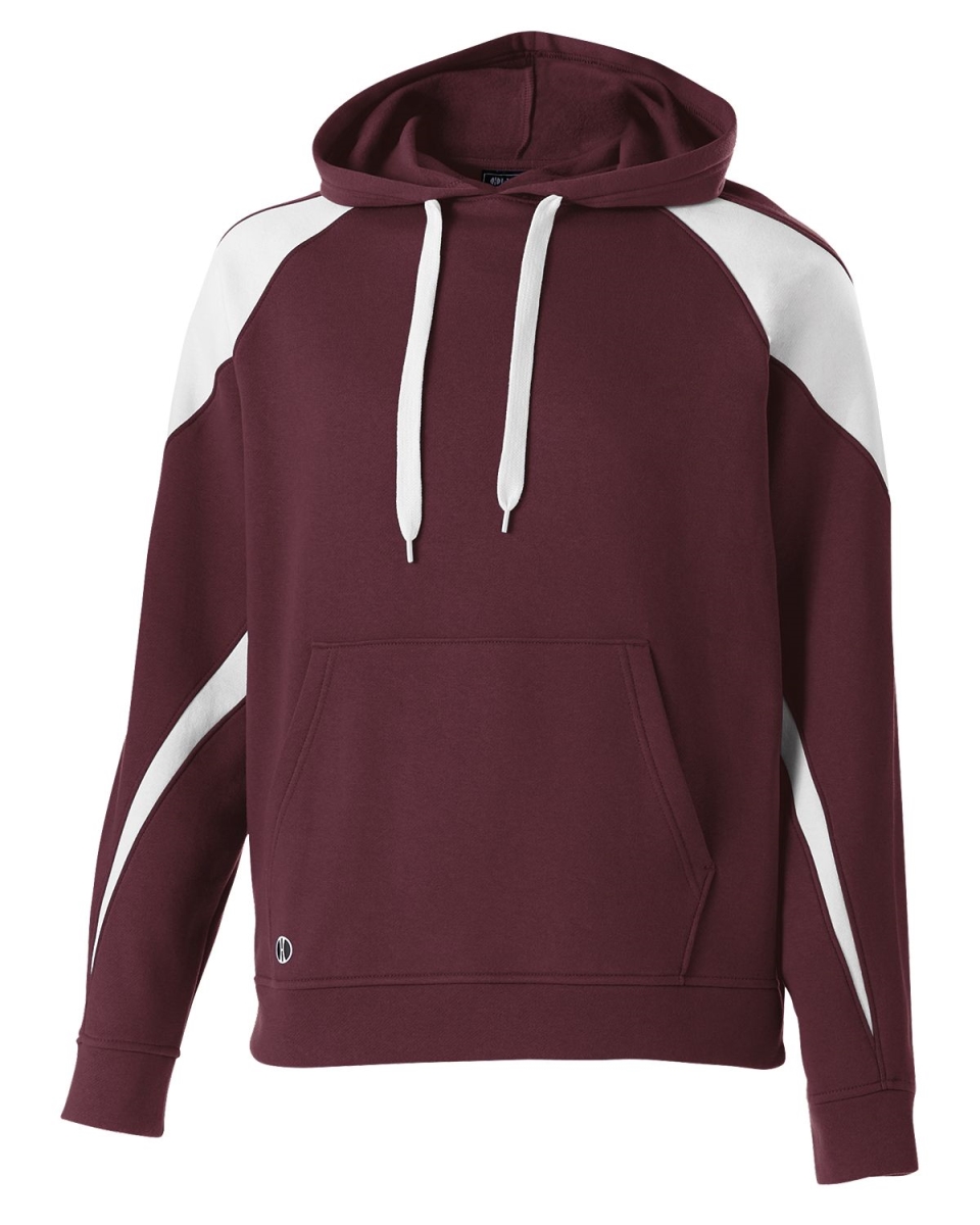 229546.380.S Prospect Hoodie, Maroon & White - Small