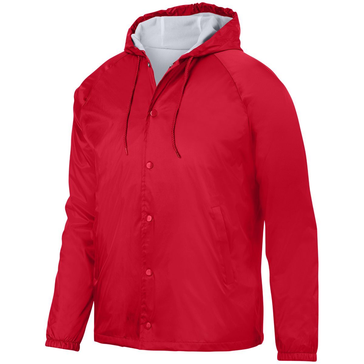 3102.040.S Hooded Coachs Jacket, Red - Small