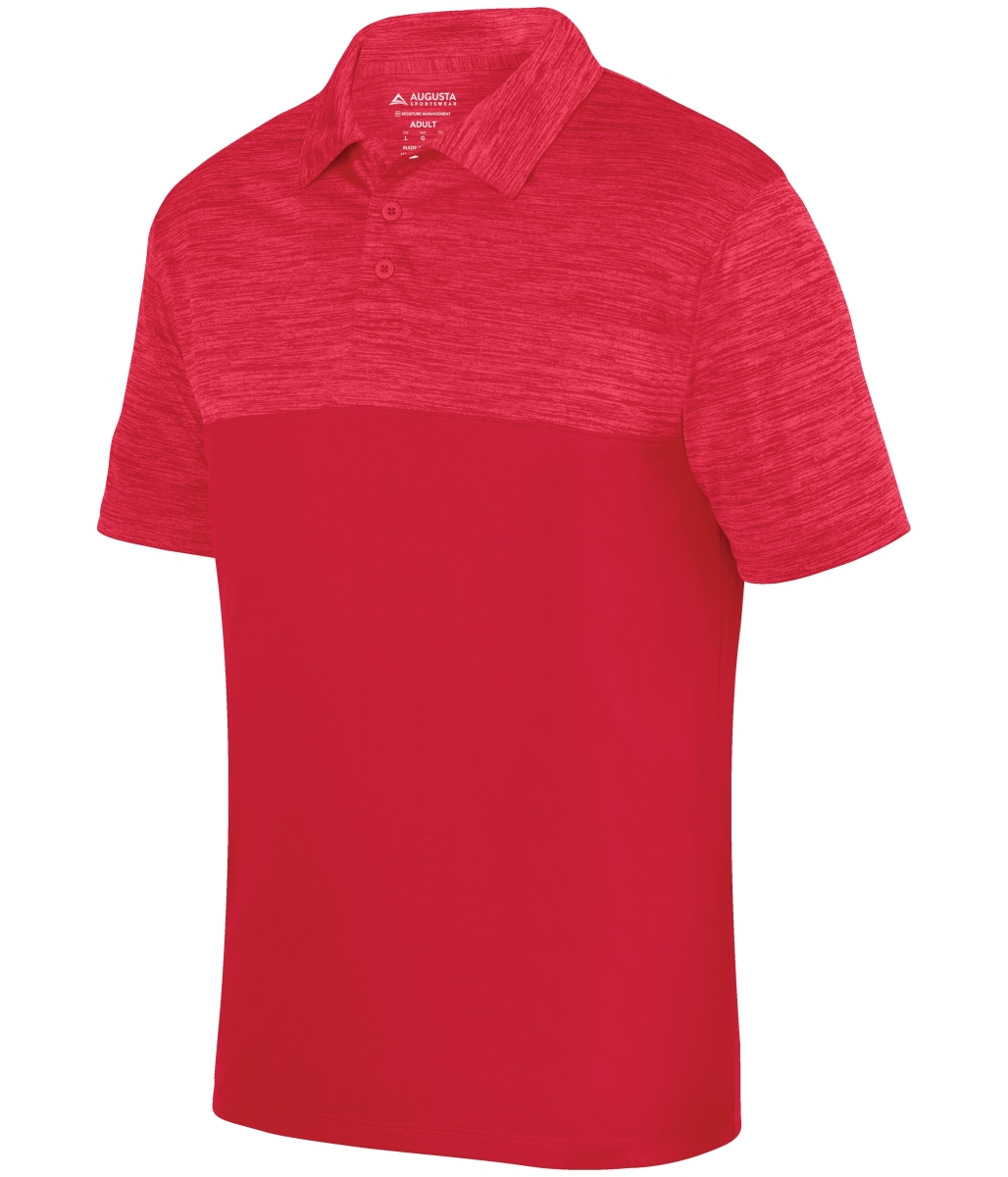 5412.040.M Shadow Tonal Heather Polo T-Shirt, Red - Medium