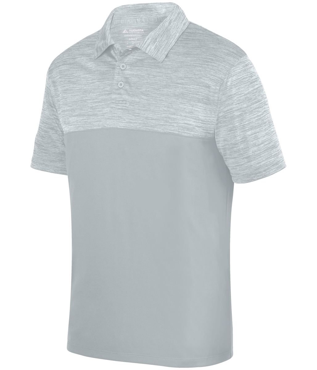 5412.099.M Shadow Tonal Heather Polo T-Shirt, Silver - Medium