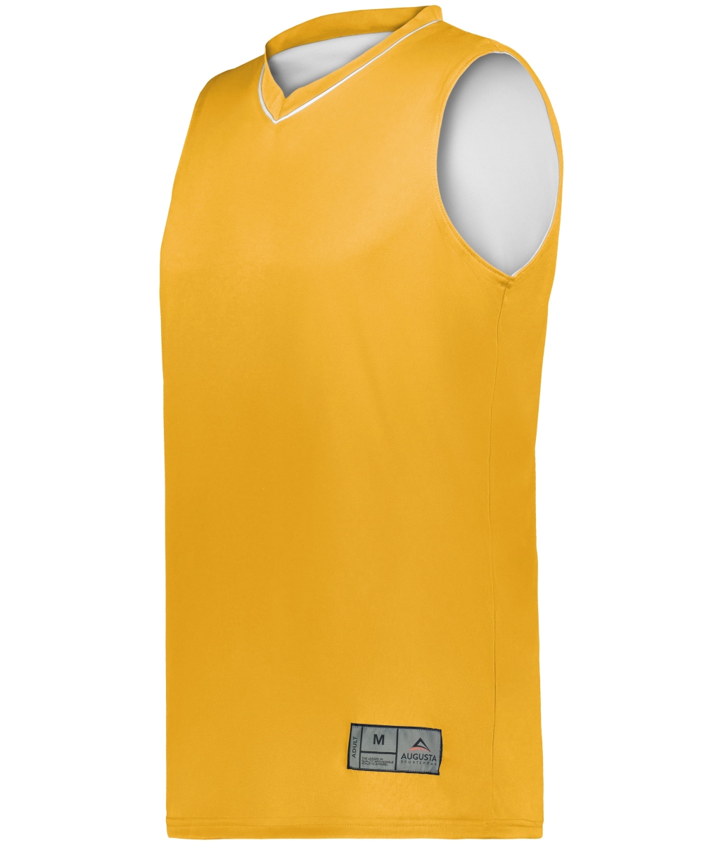 152.245.L Reversible Two-Color Jersey, Gold & White - Large