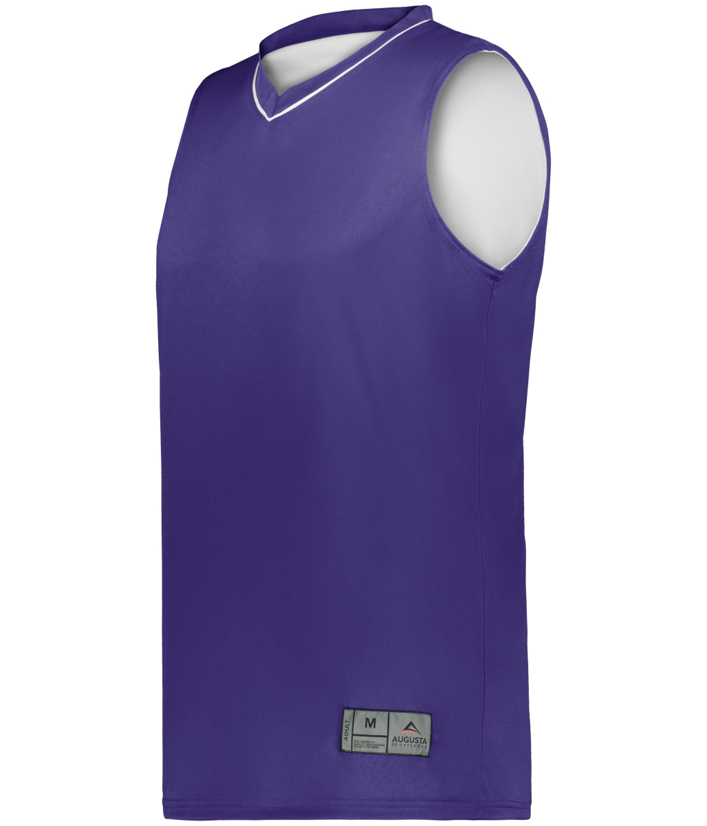 152.450.M Reversible Two-Color Jersey, Purple & White - Medium