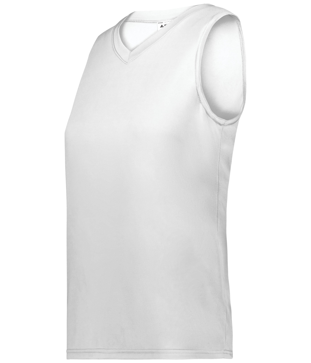 4794.005.M Ladies Attain Wicking Sleeveless Jersey, White - Medium
