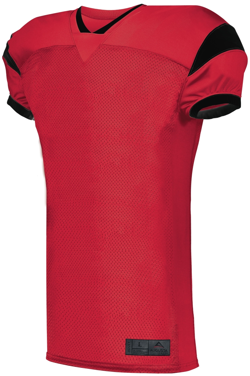9582.407.M Slant Football Jersey, Red & Black - Medium