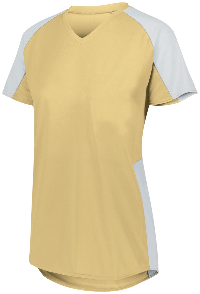 1522.250.M Ladies Cutter Jersey, Vegas Gold & White - Medium