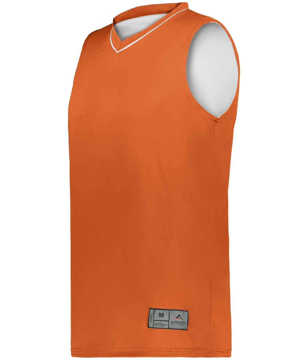 152.320.M Reversible Two-Color Jersey, Orange & White - Medium