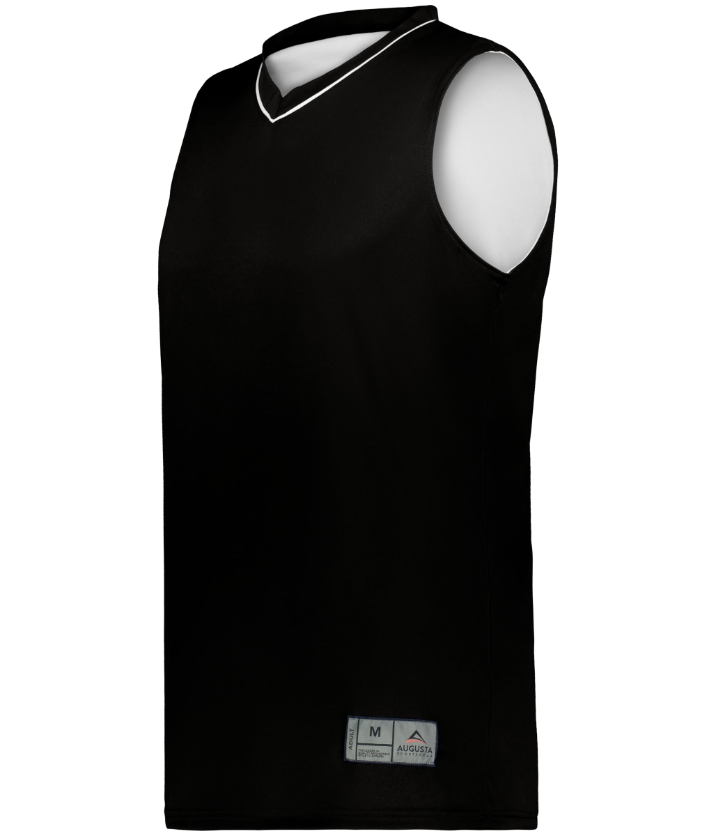 152.420.M Reversible Two-Color Jersey, Black & White - Medium