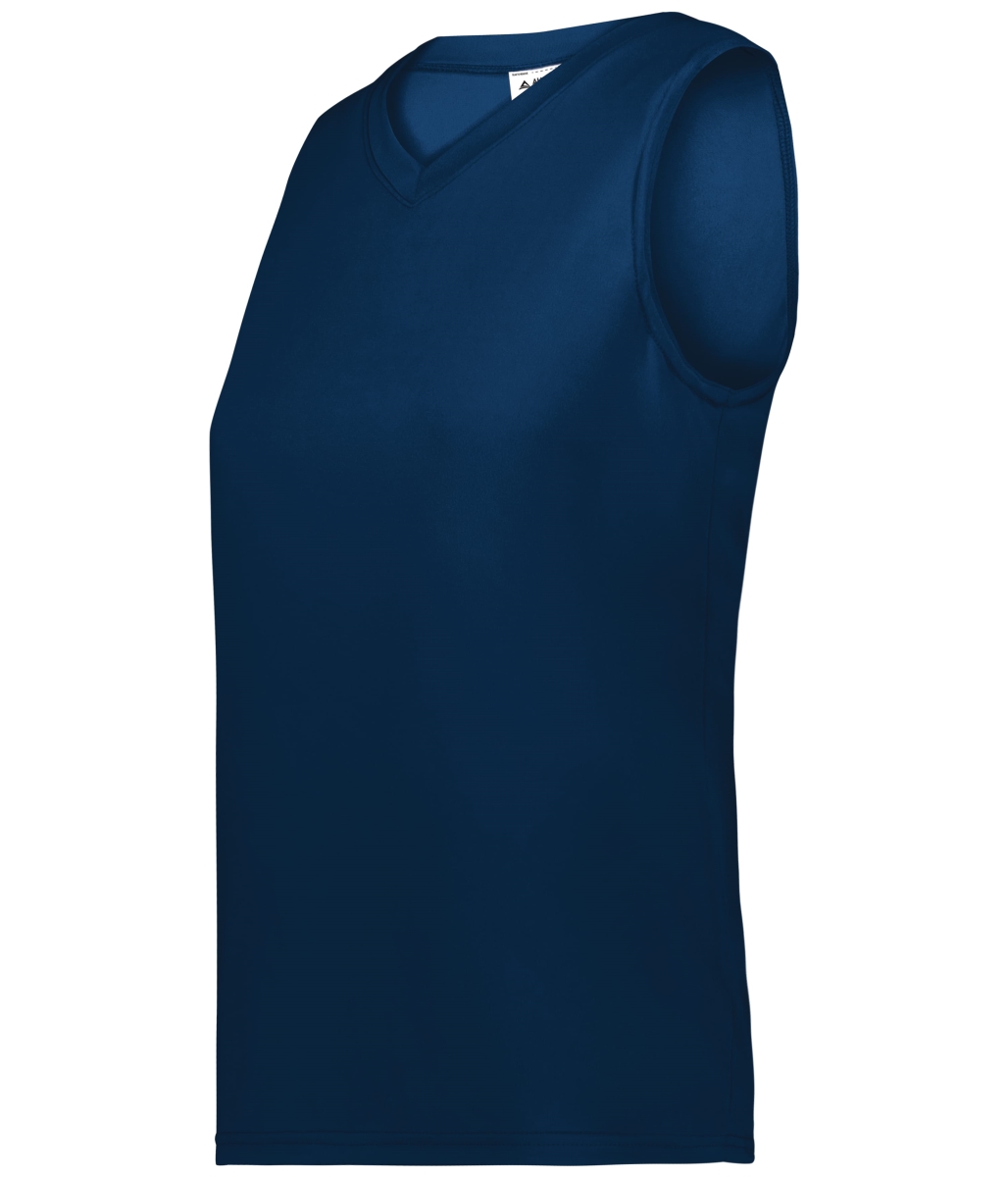 4794.065.M Ladies Attain Wicking Sleeveless Jersey, Navy - Medium