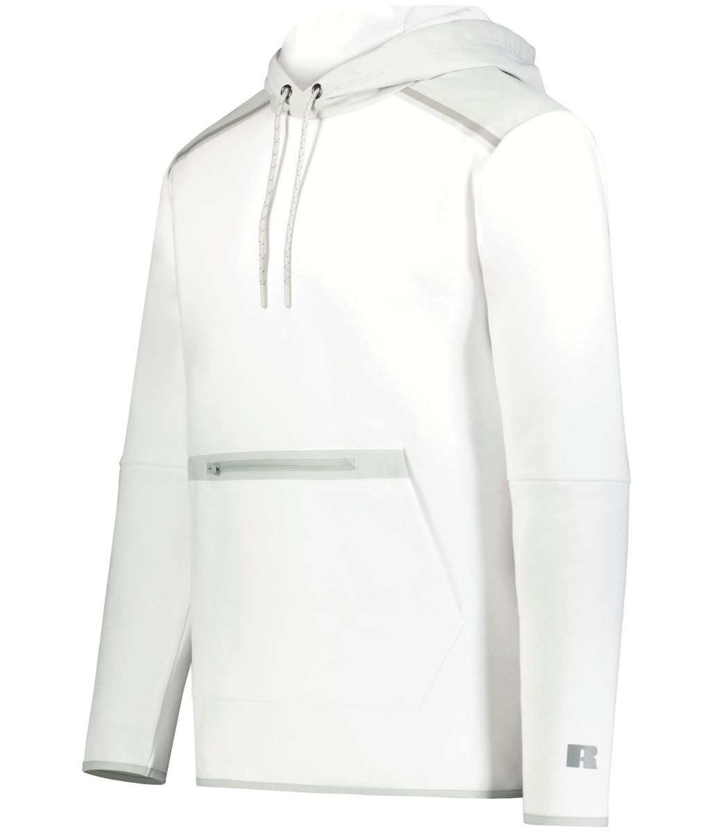 R23TFM.A9B.S Legend Tech Fleece Hoodie, White & Grid Iron Silver - Small