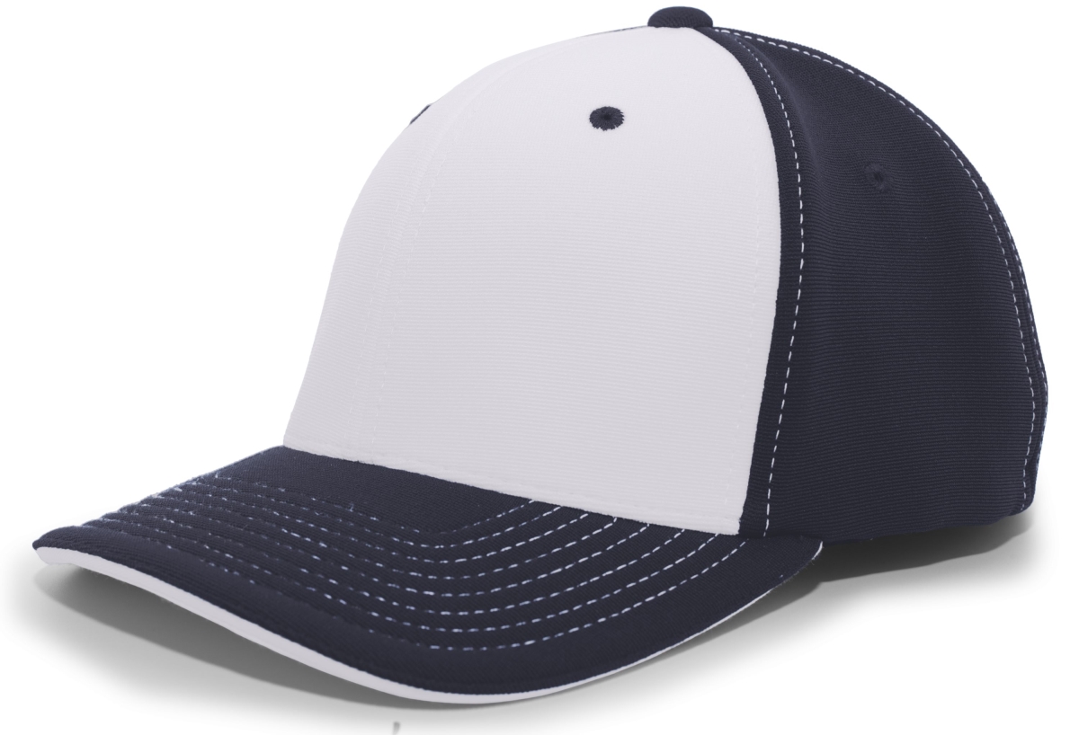 398F.82Q.L-XL M2 Performance PacFlex Contrast Cap, Silver & Navy - Large & Extra Large