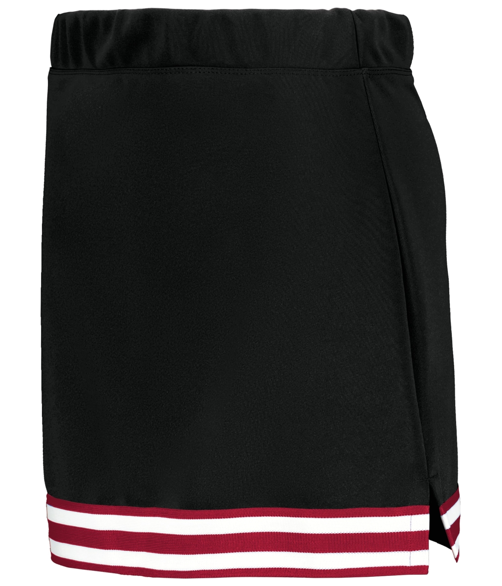 6925.R20.M Ladies Cheer Squad Skirt, Black, Scarlet & White - Medium