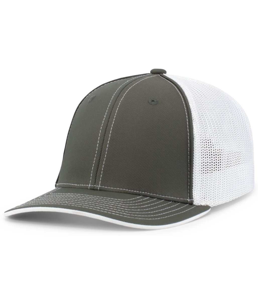 404F.197.XS Trucker Flexfit Cap, Graphite & White - Extra Small