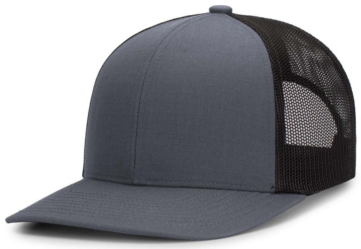 M08.P74.OS Multicam Trucker Snapback Cap, Wolf Grey & Light Charcoal - One Size