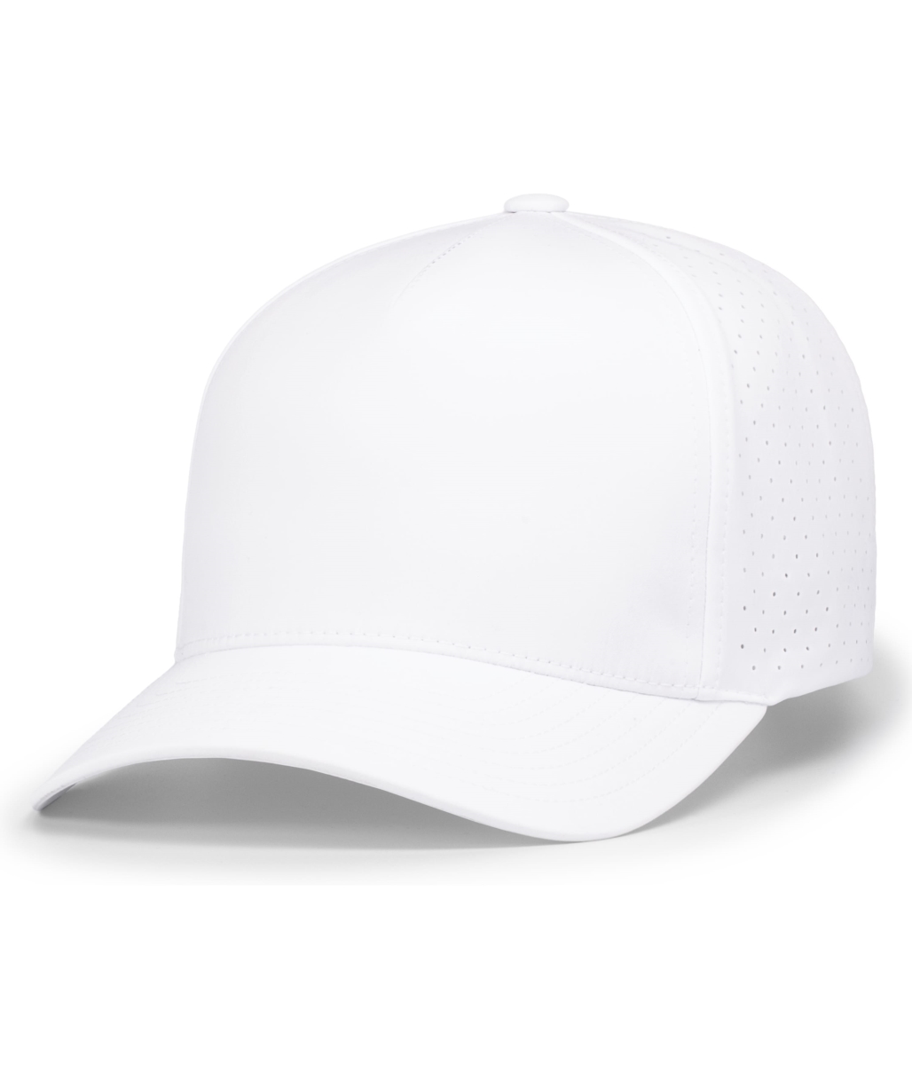 P424.005.OS Weekender Perforated Snapback Cap, White - One Size