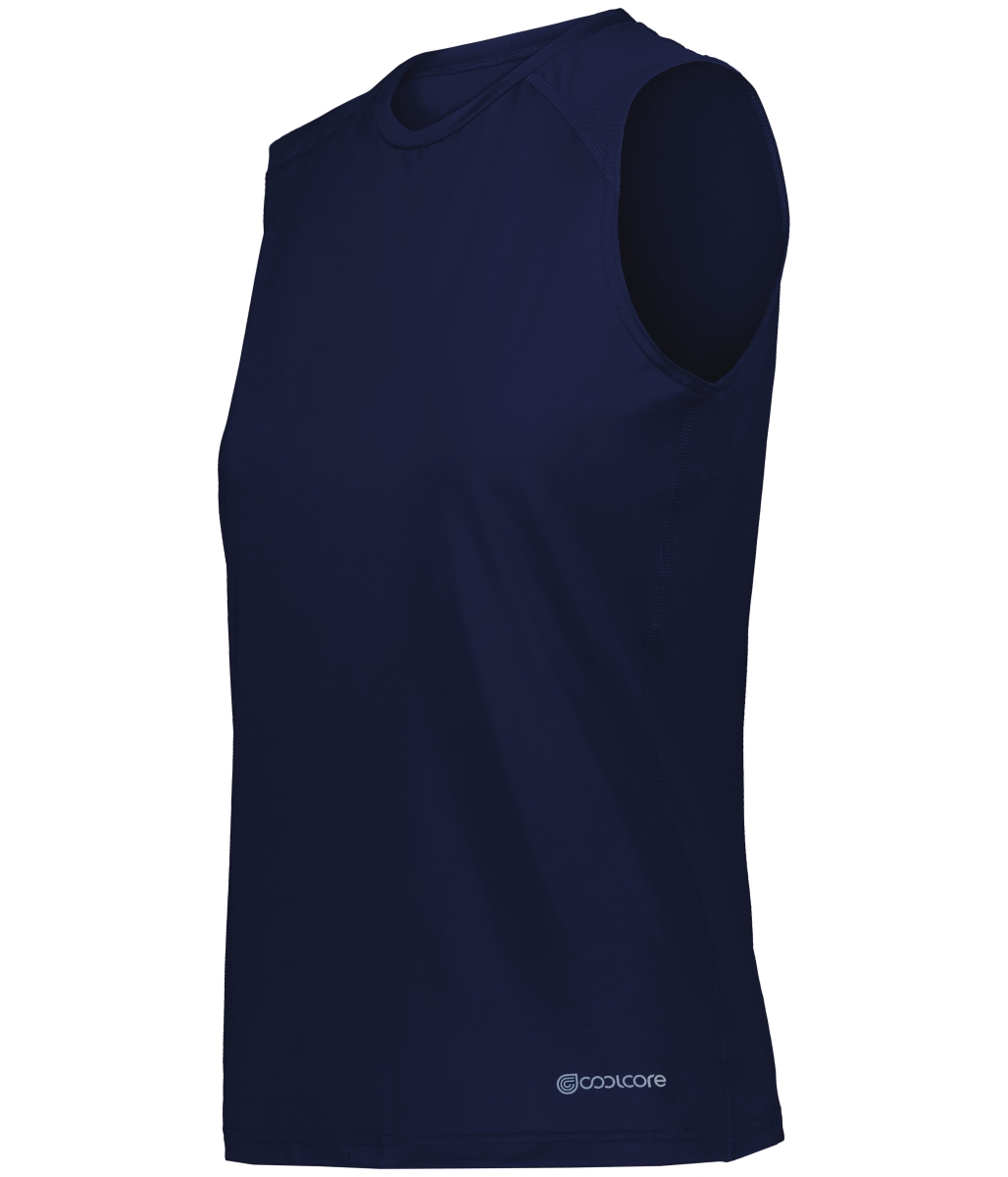 342272.065.S Ladies TruHit Sleeveless Jersey, Navy - Small