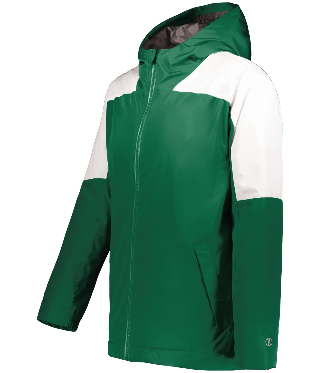 223561.438.M Cold Secure Jacket, Dark Green & White - Medium