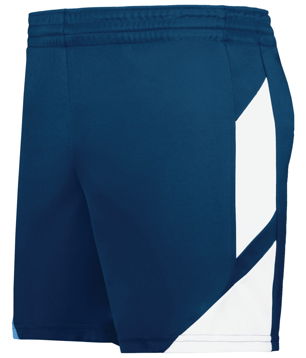 1738.301.M Ladies Step-Back Modern Fit Basketball Shorts, Navy & White - Medium