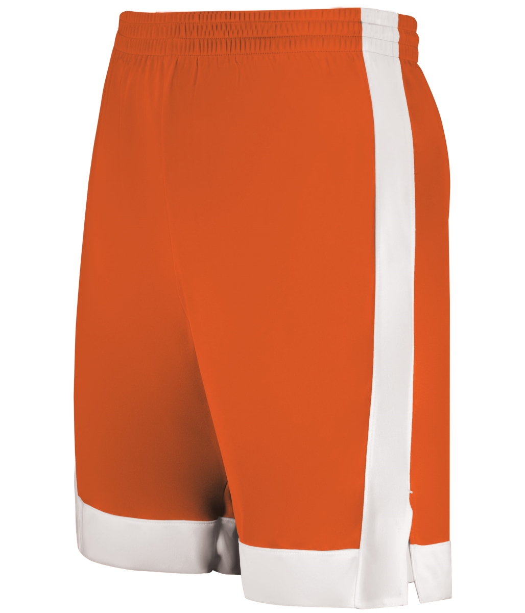 6889.320.M Match-Up Basketball Shorts, Orange & White - Medium