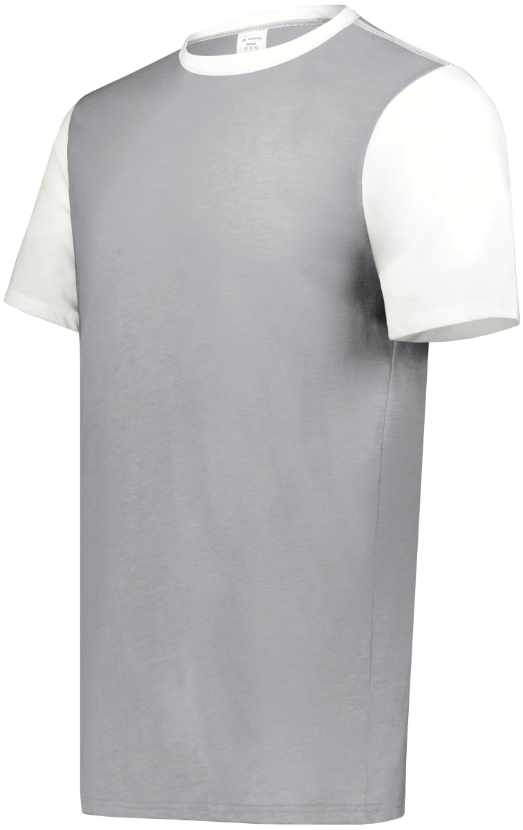 6876.74S.M Gameday Vintage Ringer T-Shirt, Grey Heather & White - Medium