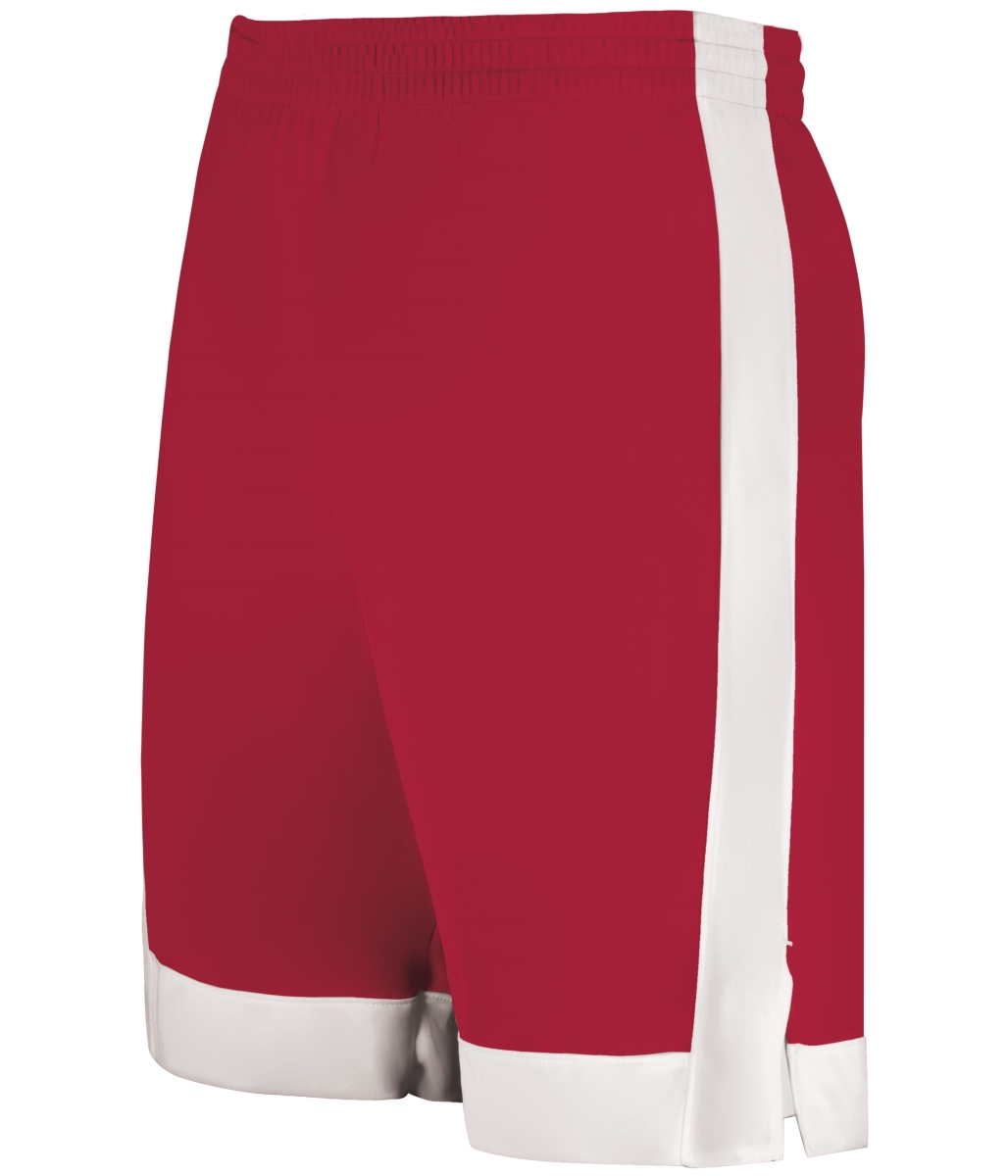 6889.408.M Match-Up Basketball Shorts, Scarlet & White - Medium