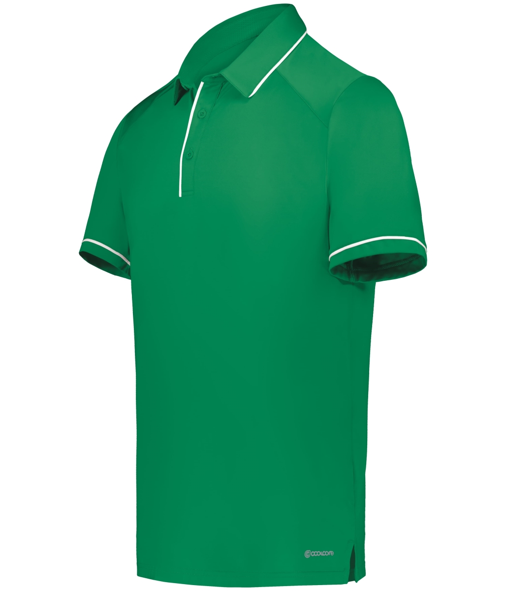 222518.340.S Performance Polo T-Shirt, Kelly & White - Small