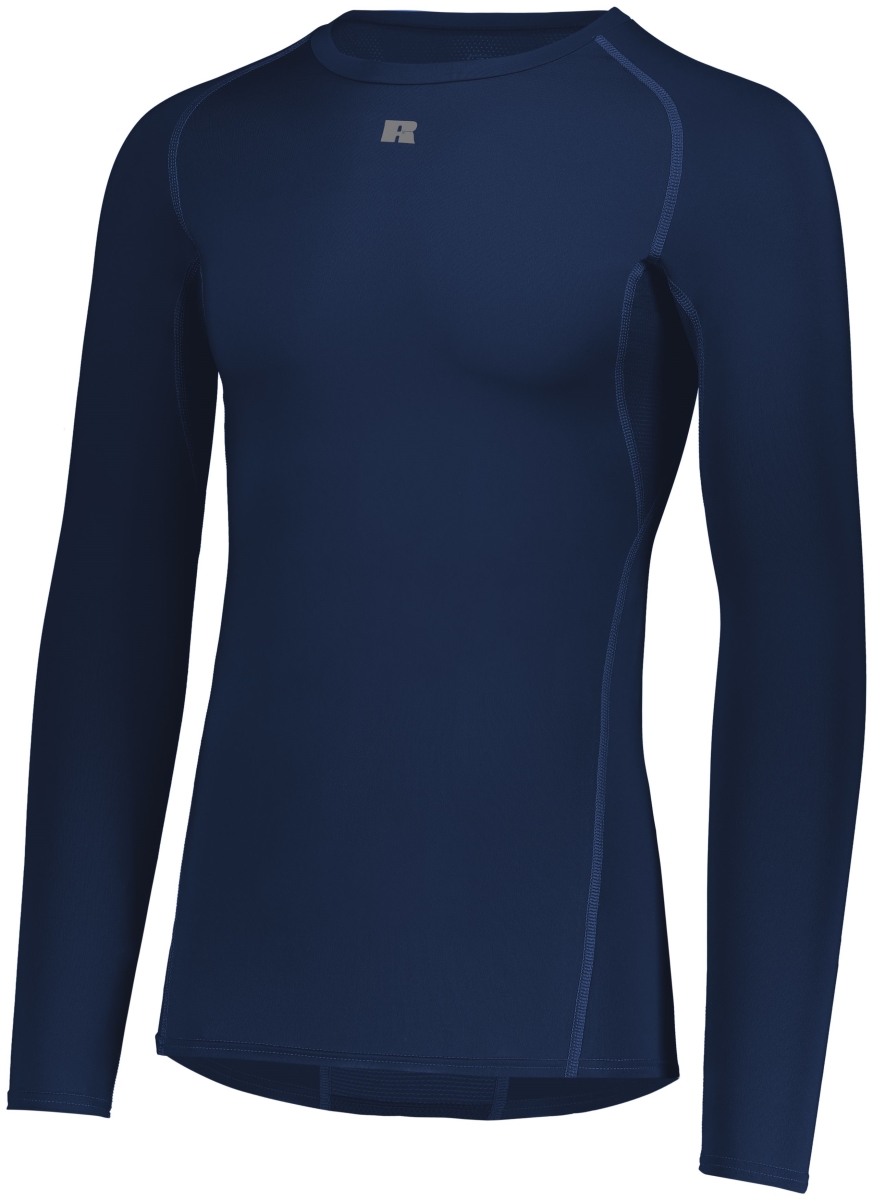 R20CPM.NAV.XL Long Sleeve Compression T-Shirt, Navy - Extra Large