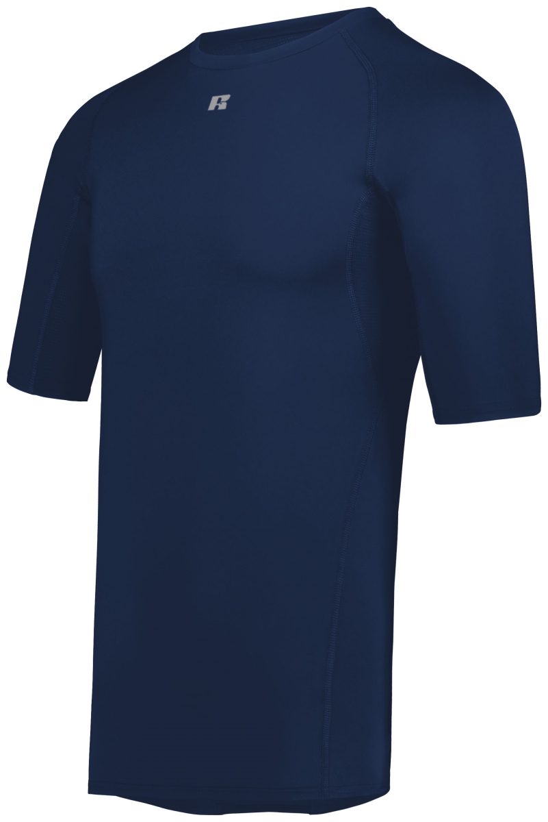 R21CPM.NAV.3XL Half Sleeve Compression T-Shirt, Navy - 3XL