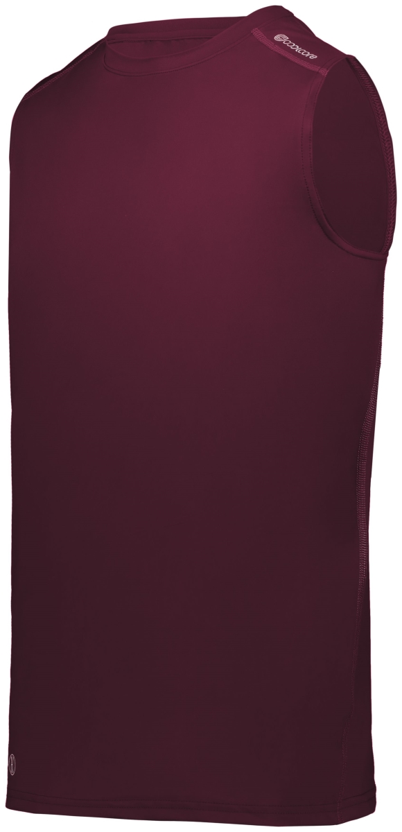 222593.745.S Crew Neck Tank Top, Maroon - Small