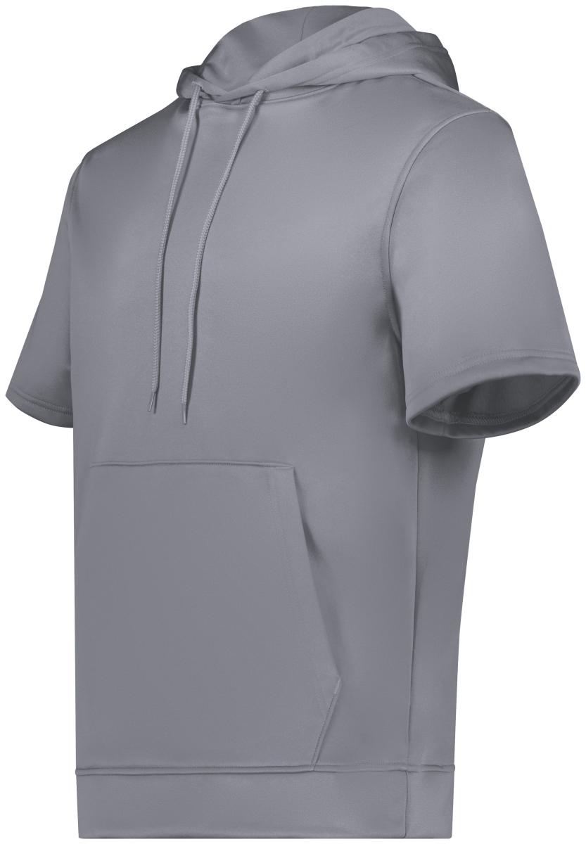 6871.059.S Wicking Fleece Short Sleeve Hoodie, Graphite - Small