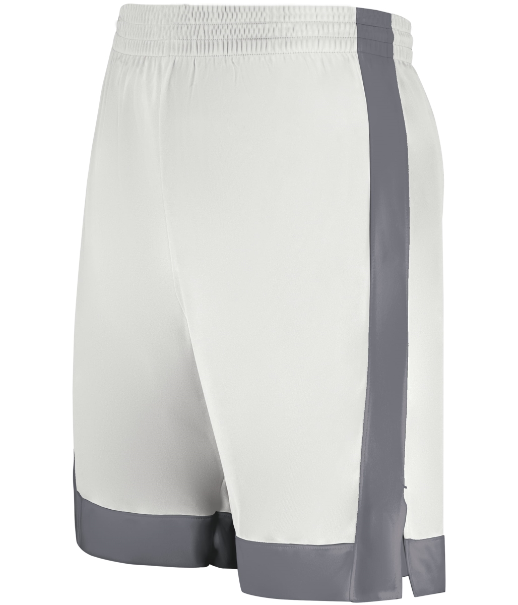 6889.751.S Match-Up Basketball Shorts, White & Graphite - Small