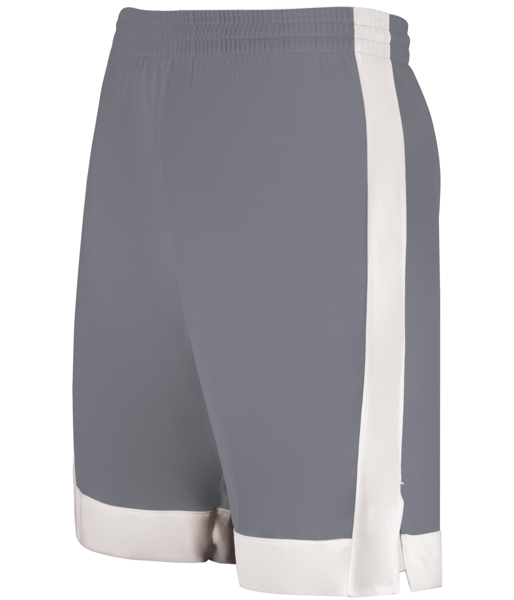 6889.R04.M Match-Up Basketball Shorts, Graphite & White - Medium