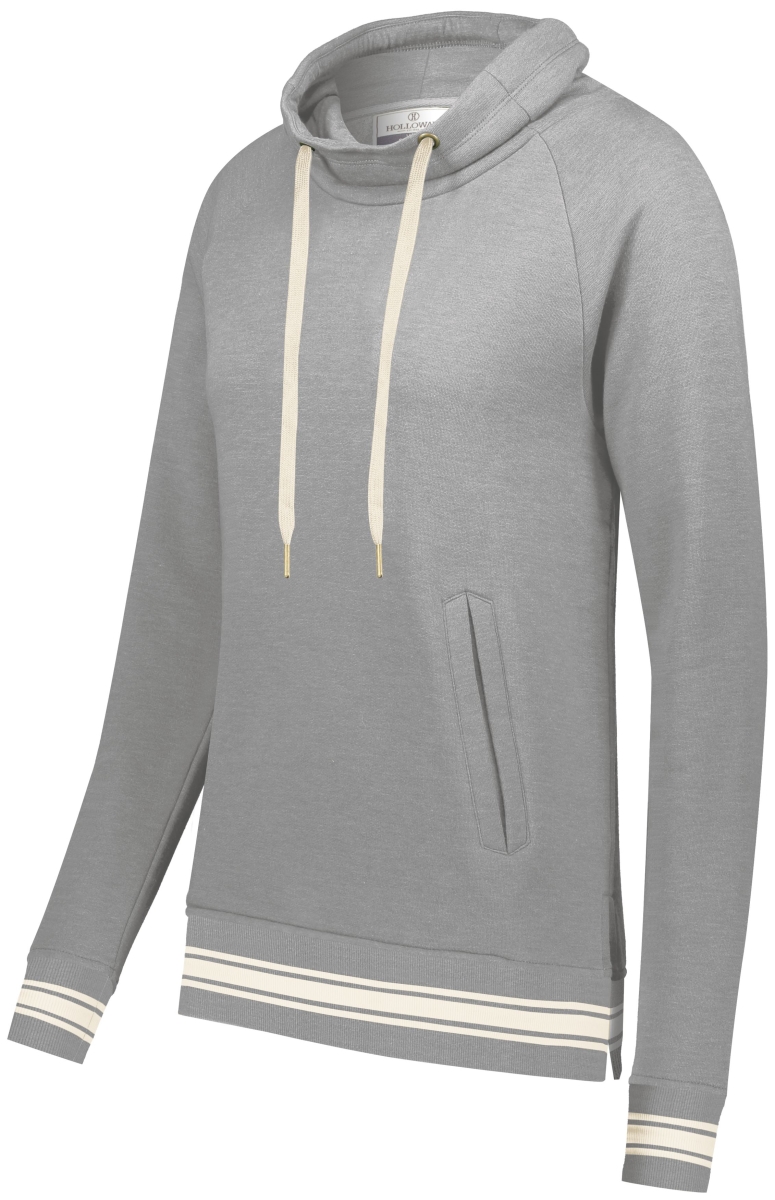 229763.982.2XL Ladies All-American Funnel Neck Pullover, Athletic Grey Heather & Birch - 2XL