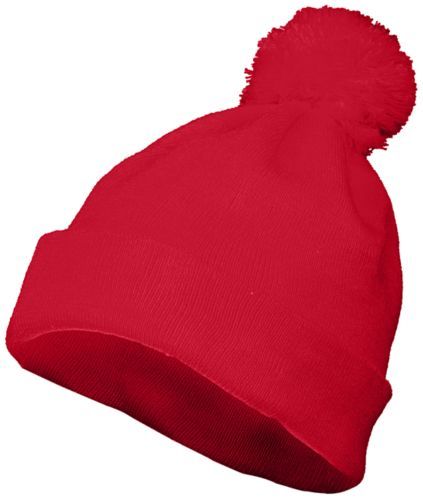 6816.040.OS Pom Beanie, Red - One Size