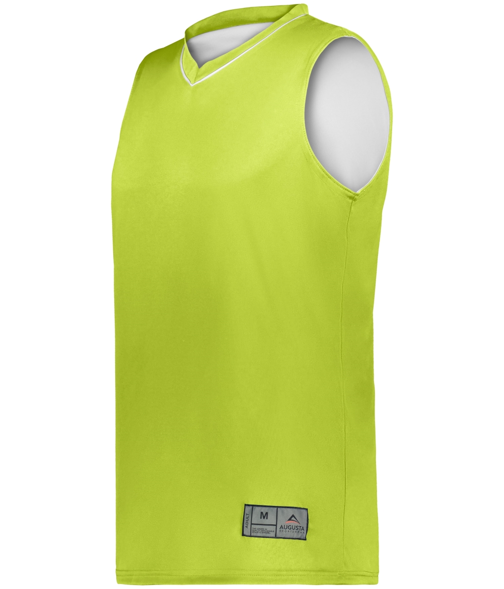 152.693.S Reversible Two-Color Jersey, Lime & White - Small