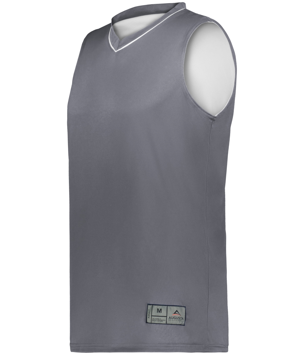 152.R04.XL Reversible Two-Color Jersey, Graphite & White - Extra Large