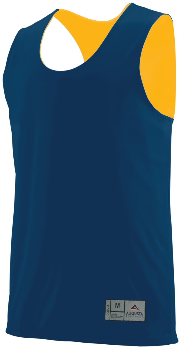 148.302.L Reversible Wicking Tank, Navy & Gold - Large