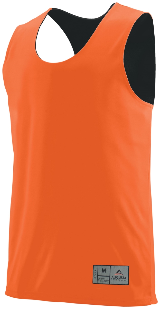 148.321.M Reversible Wicking Tank, Orange & Black - Medium