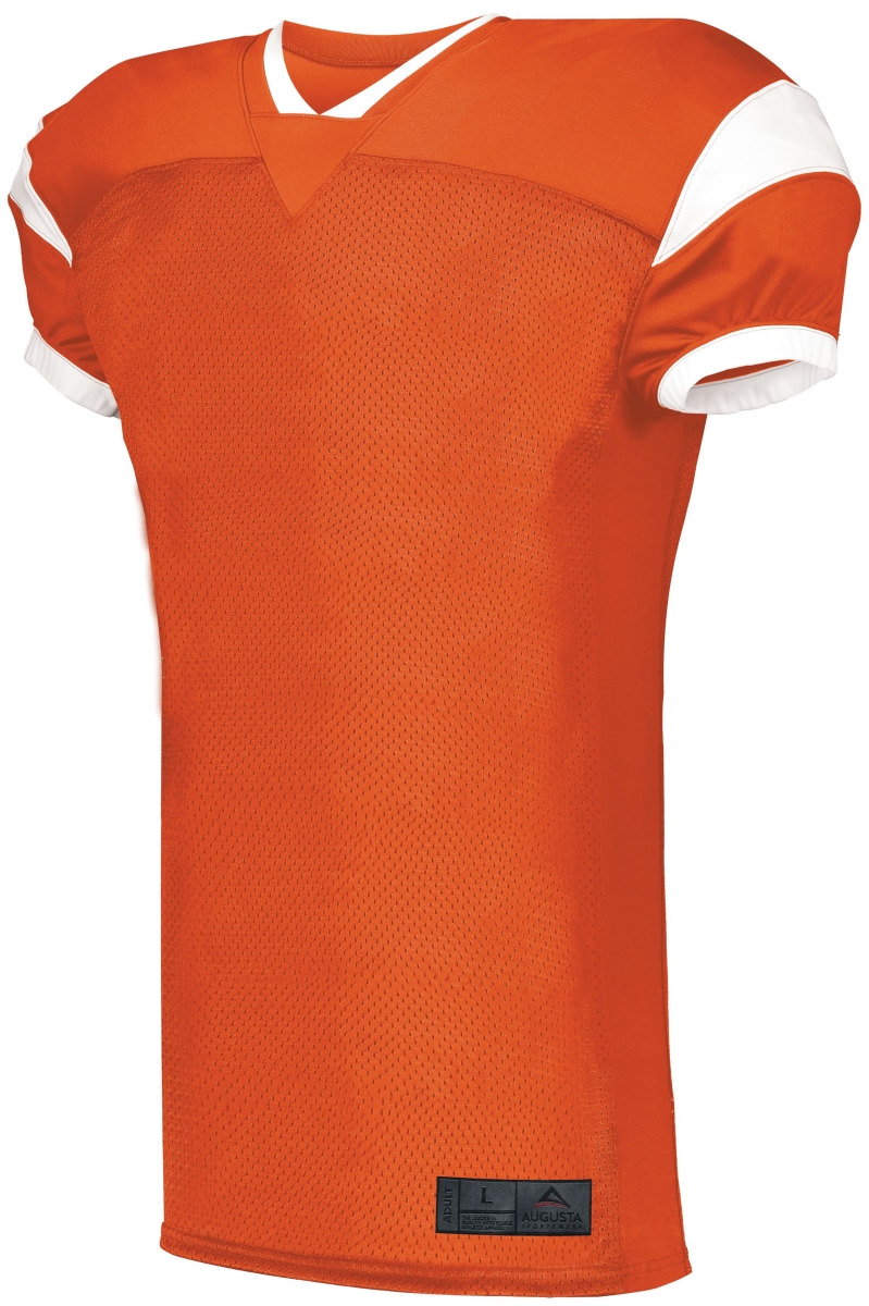 9582.320.S Slant Football Jersey, Orange & White - Small