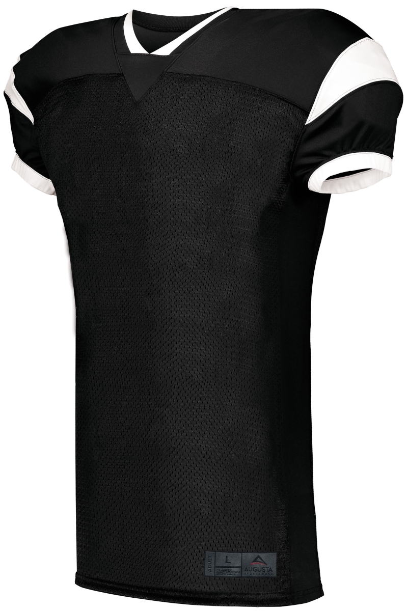 9582.420.S Slant Football Jersey, Black & White - Small