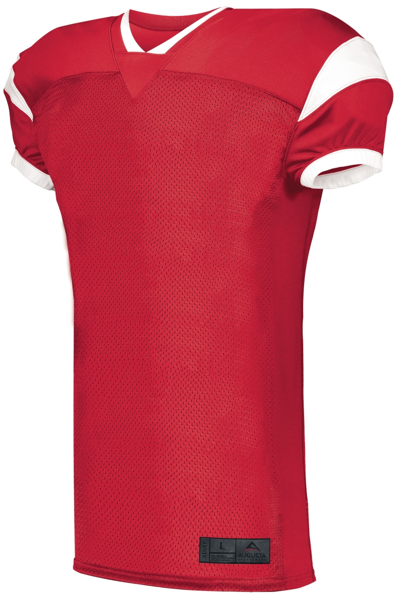9583.400.S Youth Slant Football Jersey, Red & White - Small