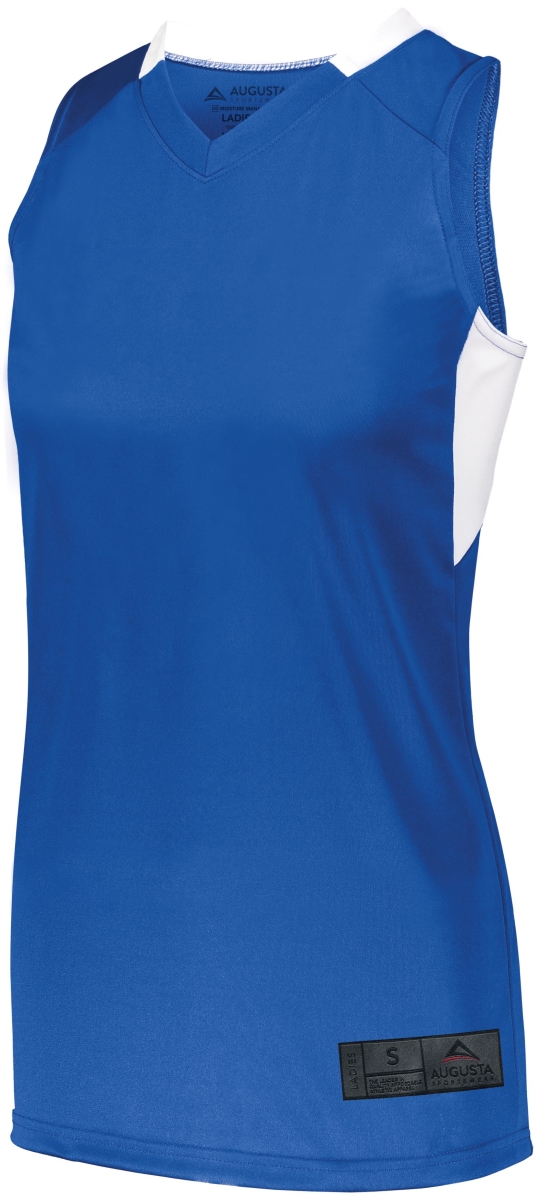 1732.280.S Ladies Step-Back Basketball Jersey, Royal & White - Small