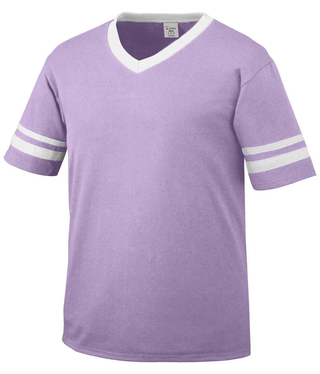 361.J68.L Youth Sleeve Stripe Jersey, Light Lavender & White - Large