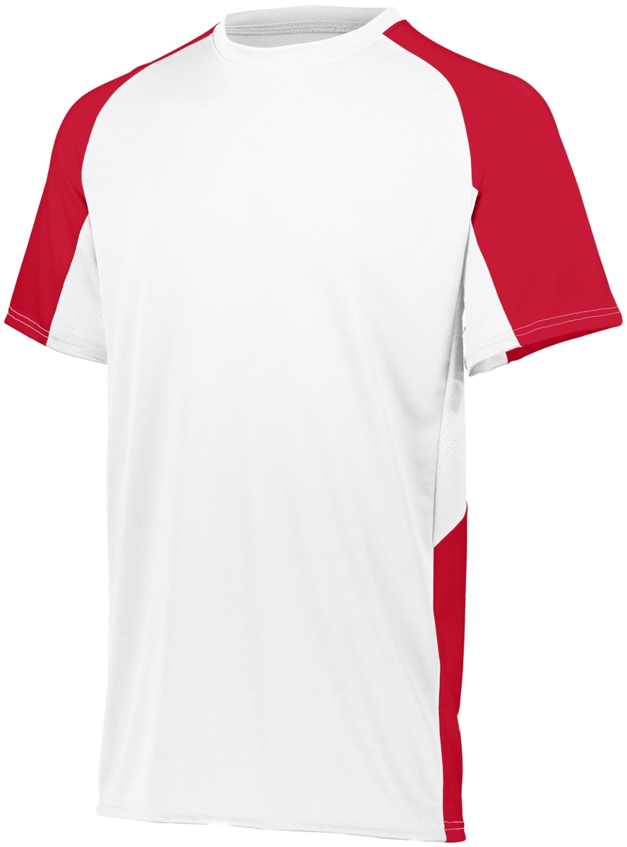 1517.225.L Cutter Jersey, White & Red - Large